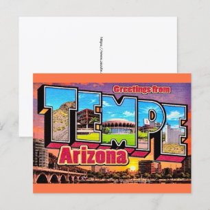 Retro Tempe Arizona Postkarte