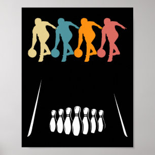 Retro Ten 10 Kegel Bowling-Mannschaftskostüm Lusti Poster