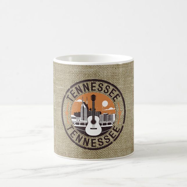 Retro Tennessee Briefmarke Kaffeetasse (Mittel)