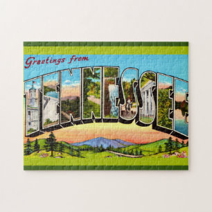 Retro-Tennessee-Grußpostkarte Puzzle