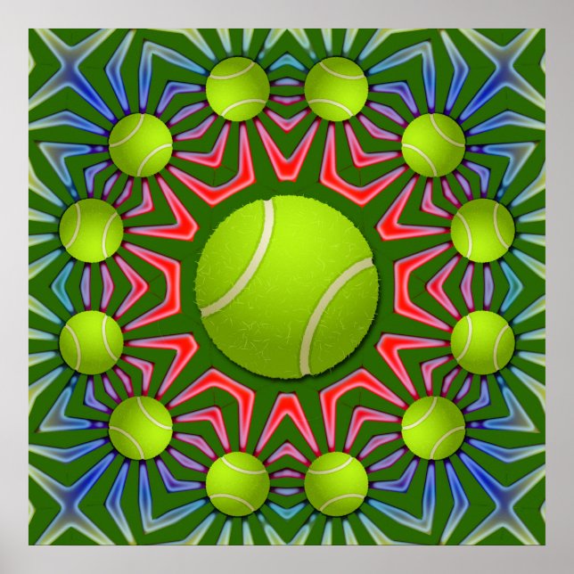 RETRO TENNIS BALL POSTER (Vorne)