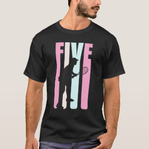 Retro Tennis Liebhaber 5. Geburtstag Funny 5 Jahre T-Shirt