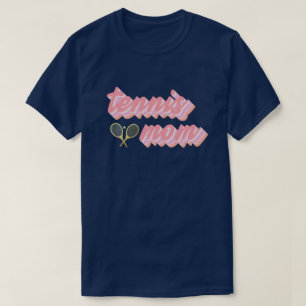 Retro-Tennis-Mama-Text und Schläger-Design  T-Shirt
