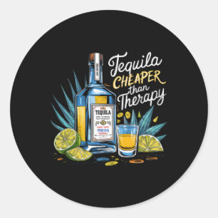 Retro Tequila trinkt Tequila billiger als ein Drit Runder Aufkleber