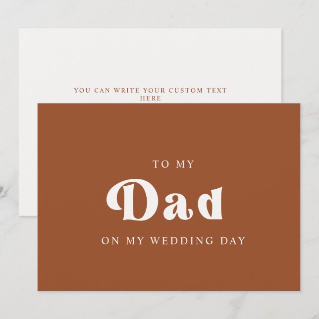 Retro Terracotta Auf meinem Hochzeitstag (Vorne/Hinten)