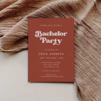 Retro Terracotta Bachelor Party