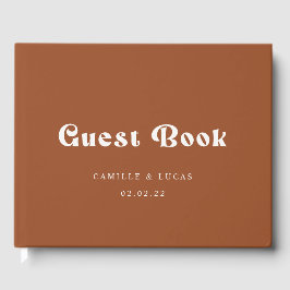 Retro Terracotta Hochzeitstorch Gästebuch