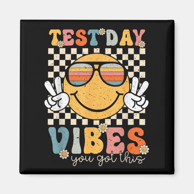 Retro Test Day Vibes You Got This Motivation Teach Magnet (Vorne)