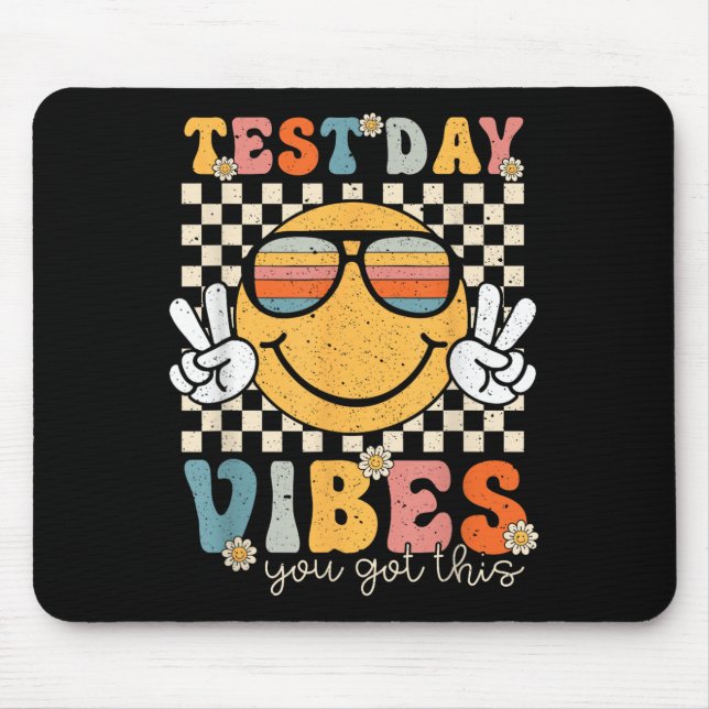 Retro Test Day Vibes You Got This Motivation Teach Mousepad (Vorne)