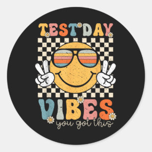 Retro Test Day zeigt Ihnen diese Motivation Got Runder Aufkleber
