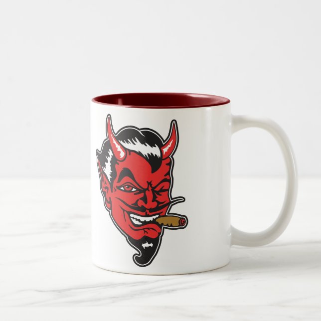 Retro Teufelskopf Kaffeetasse (Rechts)