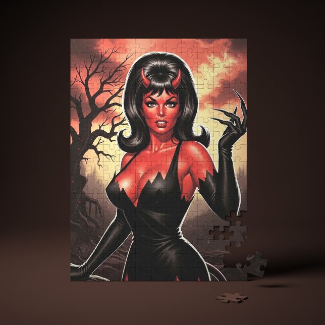 Retro teuflisches Pin-up Mädchen Puzzle (Von Creator hochgeladen)