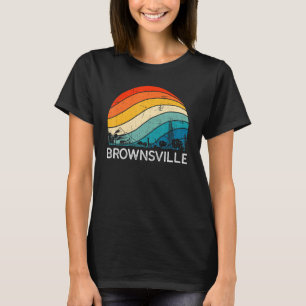 Retro Texas Brownsville Skyline Vintag Urban Skys T-Shirt