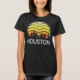 Retro Texas Houston Besucher Skyline Vintag Urban T-Shirt