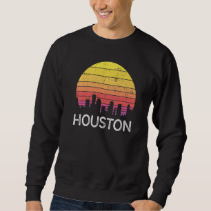 Retro-Texas-Houston-Skyline-vintage-städtisches Ge Sweatshirt