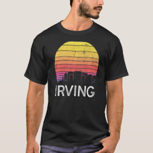 Retro Texas Irving Skyline Vintage urbane Gebäude T-Shirt