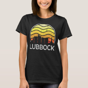 Retro Texas Lubbock Besucher Skyline Vintag Urban T-Shirt