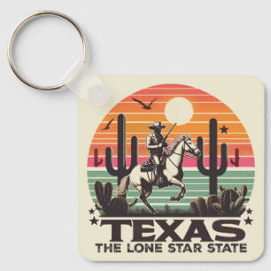 Retro Texas Schlüsselanhänger