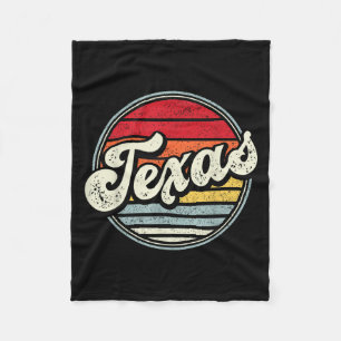 Retro Texas Zuhause Staat Cool 70er Style Sunset M Fleecedecke