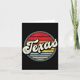 Retro Texas Zuhause Staat Cool 70er Style Sunset M Karte