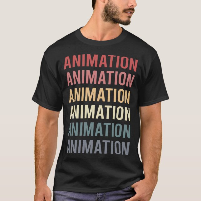 Retro Text Animation T-Shirt (Vorderseite)