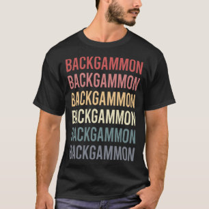 Retro Text Backgammon T-Shirt