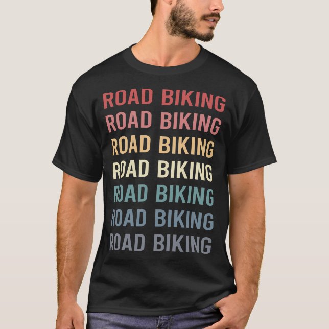 Retro Text Road Bike T-Shirt (Vorderseite)