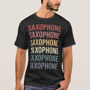 Retro Text Saxophon T-Shirt
