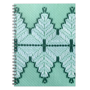 Retro textiles Garnhuschen, grafischer Puls. Notizblock