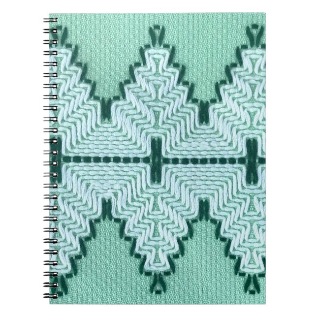 Retro textiles Garnhuschen, grafischer Puls. Notizblock (Vorderseite)
