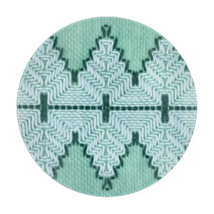 Retro textiles Garnhuschen, grafischer Puls. Schneidebrett
