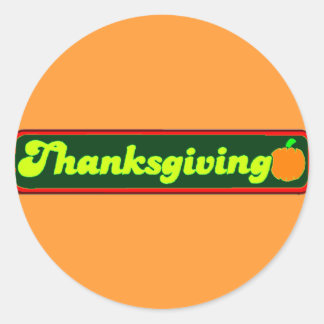 Retro-Thanksgiving-Aufkleber Runder Aufkleber