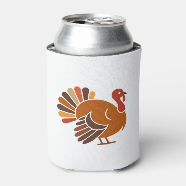 Retro Thanksgiving Turkey � Fall Harvest Design Cl Dosenkühler (Kanne Vorderseite)