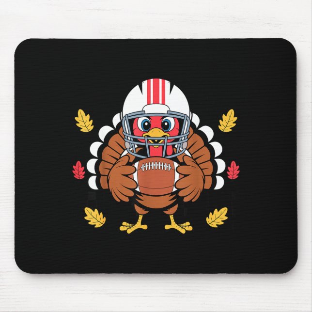 Retro Thanksgiving Turkey Football Toddler Boys Ki Mousepad (Vorne)