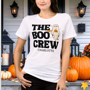 Retro The Boo Crew Gruseliges Halloween Tri-Blend Shirt