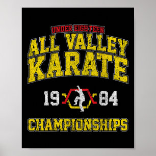 Retro The Karate Vintage All Valley Karate Meister Poster