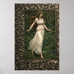 Retro The Wood Beyond the World von William Morris Poster