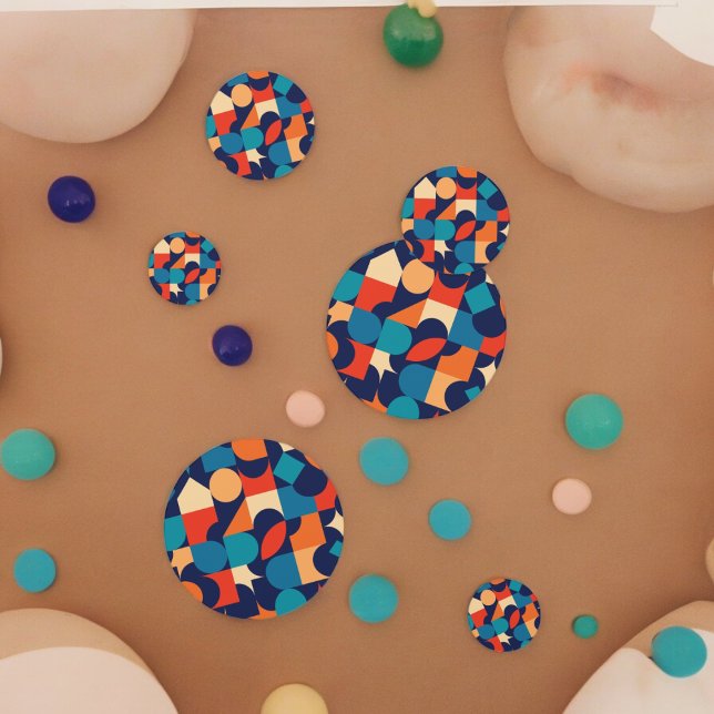 Retro-Thema Konfetti (retrobauhaus party confetti,kids birthday party,baby shower,graduation,nightparty,throw fun confetti)