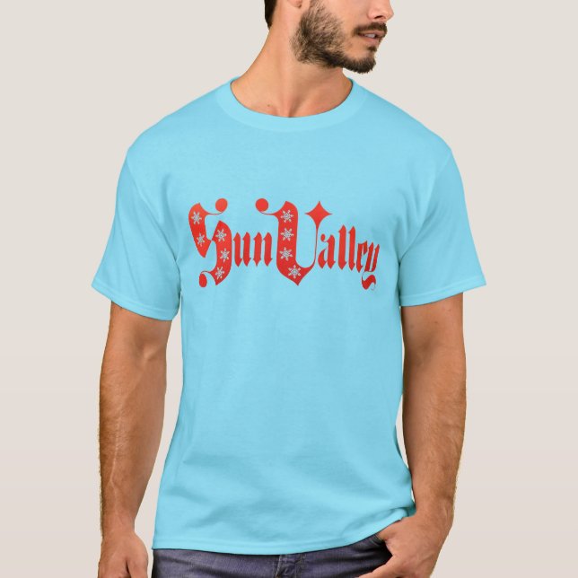 Retro-thematisches Sun Valley T-Shirt (Vorderseite)