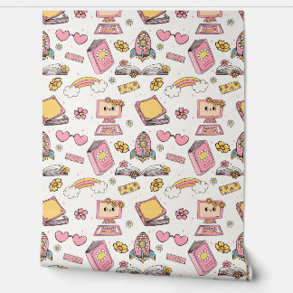 Retro Theme School Tapete