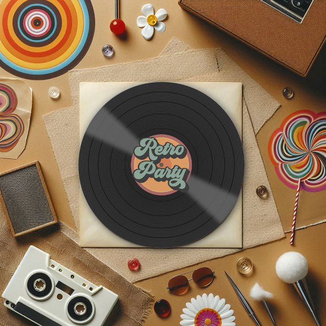 Retro Themed Party Personalisiert Einladung (Retro Themed Party Personalised Invitation)