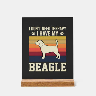 Retro-Therapie mit Vintage-Beagle-Hund Acrylschild