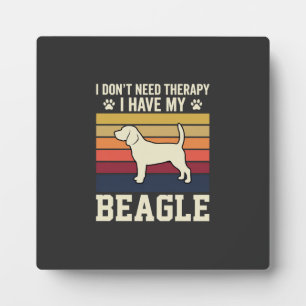 Retro-Therapie mit vintage Beagle-Hund Fotoplatte