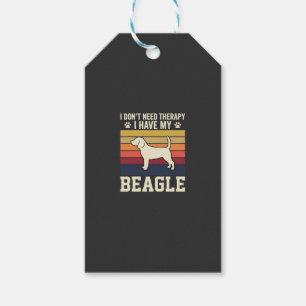 Retro-Therapie mit Vintage-Beagle-Hund Geschenkanhänger