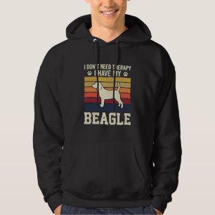 Retro-Therapie mit Vintage-Beagle-Hund Hoodie