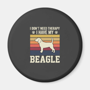 Retro-Therapie mit vintage Beagle-Hund Magnet
