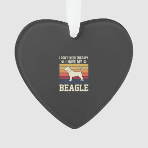 Retro-Therapie mit vintage Beagle-Hund Ornament