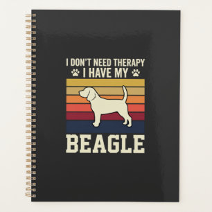 Retro-Therapie mit Vintage-Beagle-Hund Planer