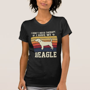 Retro-Therapie mit Vintage-Beagle-Hund T-Shirt