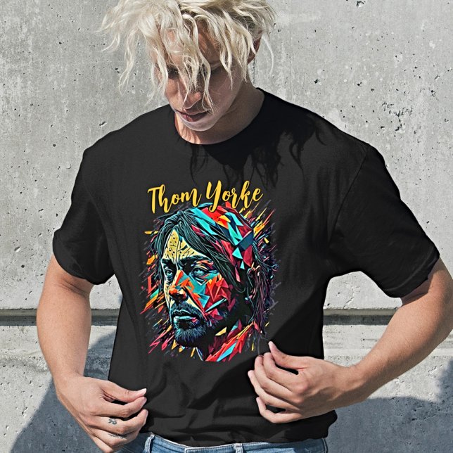 Retro Thom Yorke Artistic T - Shirt (Von Creator hochgeladen)